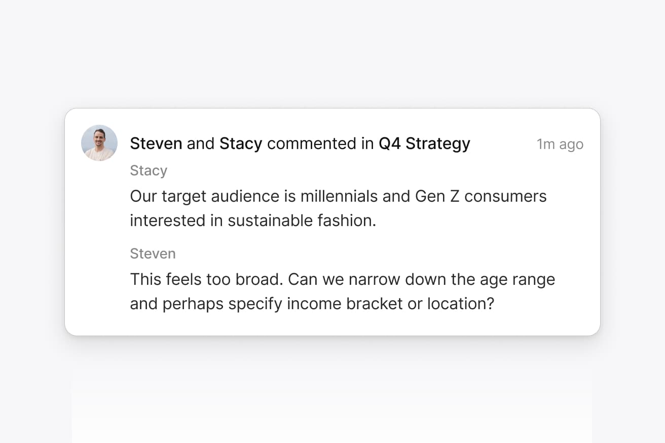 Grouped notifications
