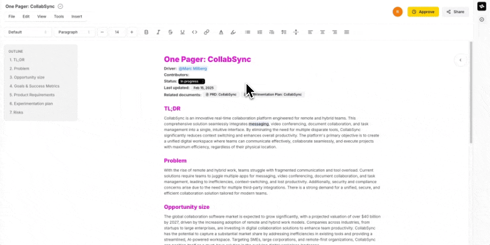 An approval taking place in Artefact