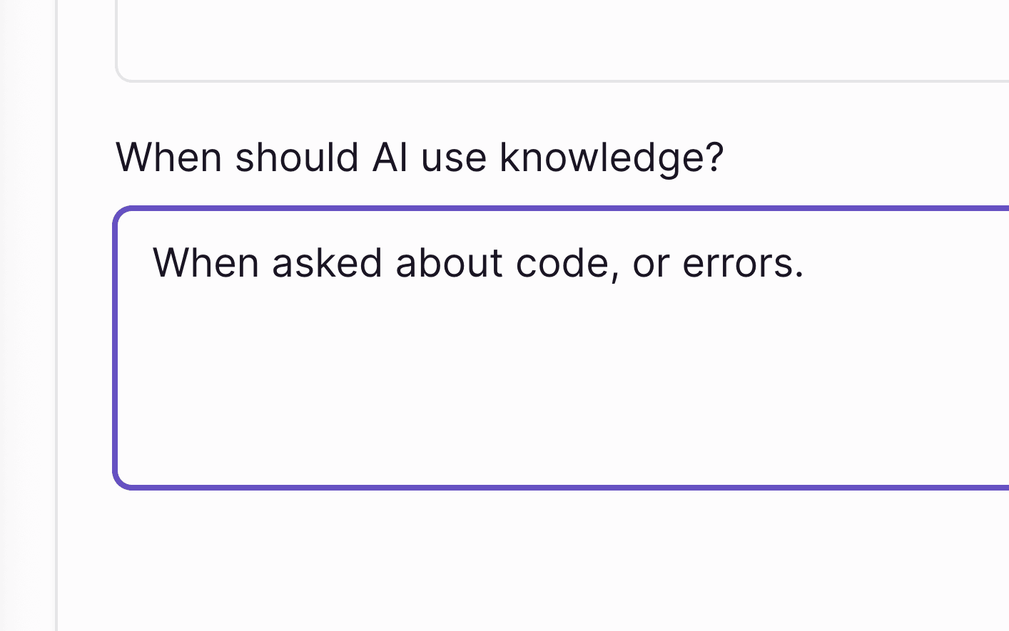 A knowledge prompt option in the AI Copilots dashboard