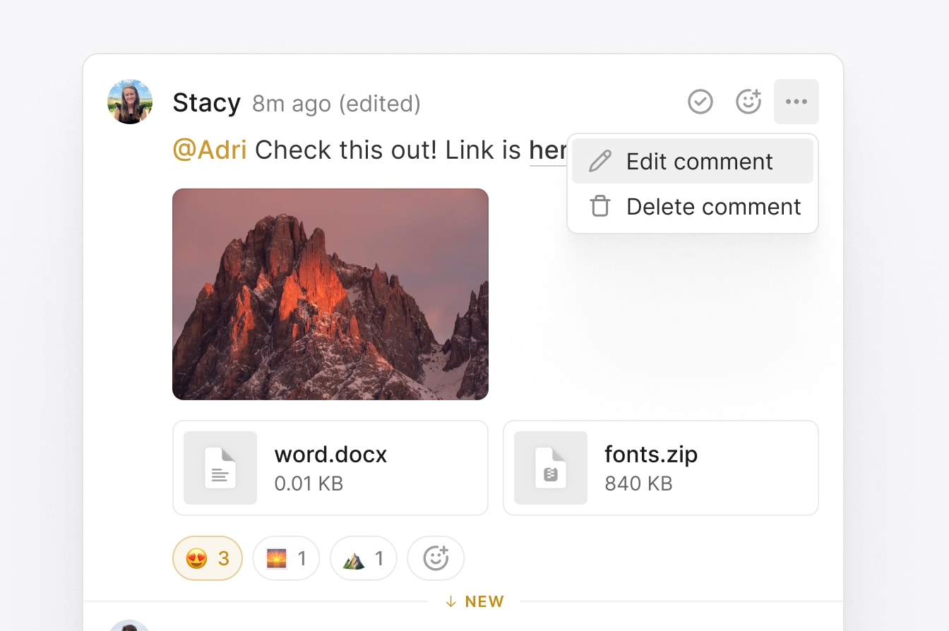 Table-stakes features of a commenting experience
